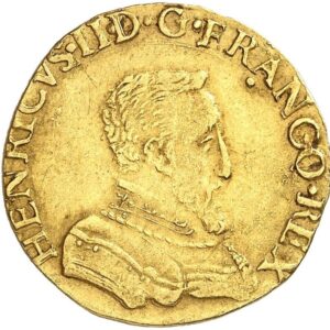 Avers Double Henri d'or - Henri II 1er type - 1550-1560 - France — pièce en or