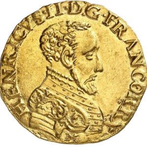 Avers Double Henri d'or - Henri II 2e type - 1550-1558 - France — pièce en or