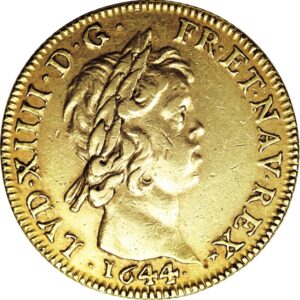 Avers Double louis d'or à la mèche courte - Louis XIV - 1643-1648 - France — pièce en or