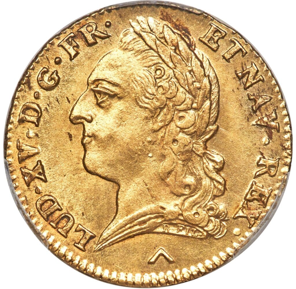 Avers Double louis d'or à la vieille tête - Louis XV - - France — pièce en or