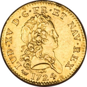 Avers Double louis d'or dit "mirliton" - Louis XV - - France — pièce en or