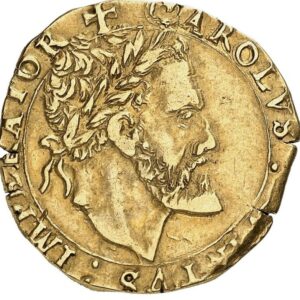 Avers Double pistole d'or immobilisé au nom de Charles Quint - 1578-1595 - Ville libre impériale de Besançon
 (France - États) — pièce en or