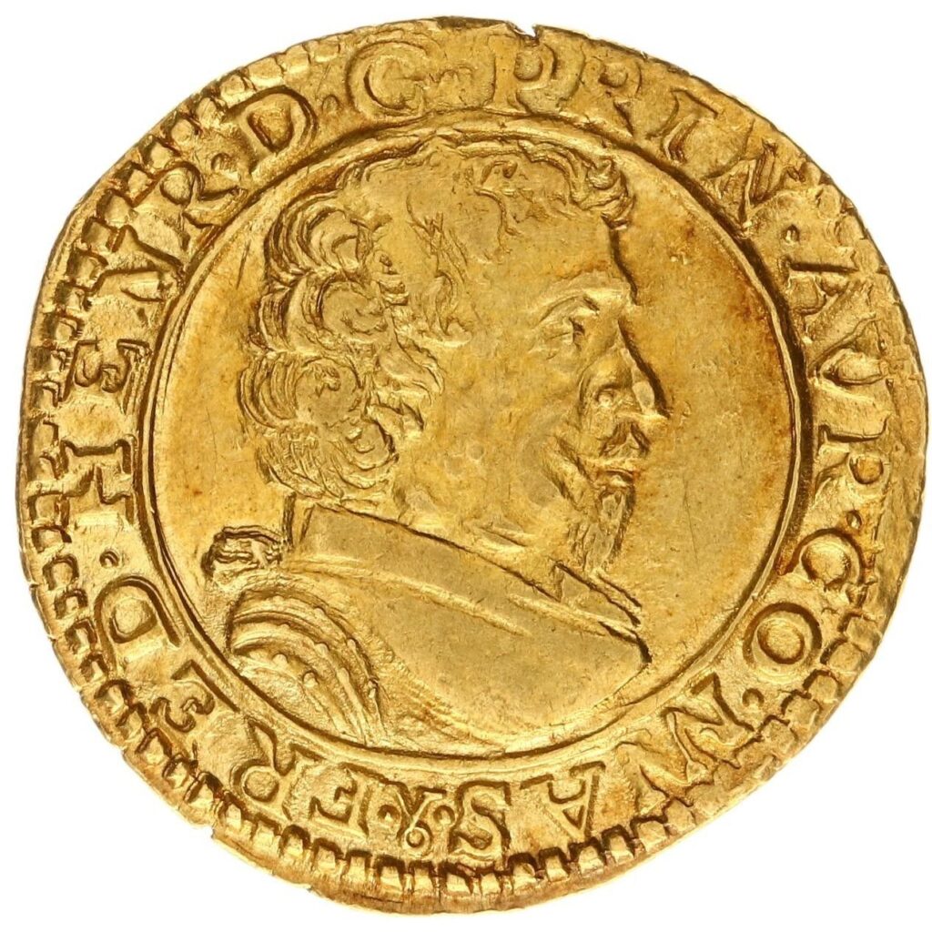Avers Double pistole - Frédéric-Henri - - Principauté d'Orange
 (France - États) — pièce en or
