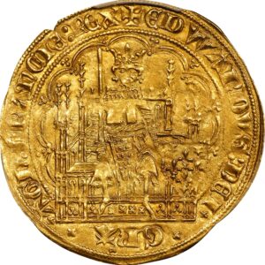 Avers Écu d'or à la chaise - Édouard III - 1337-1360 - France — pièce en or