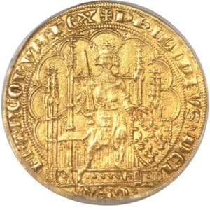 Avers Écu d'or à la chaise - Philippe VI - 1337 - 1349 - France — pièce en or