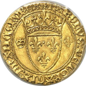 Avers Écu d'or à la couronne - Charles VII 2e type - 1435 - France — pièce en or