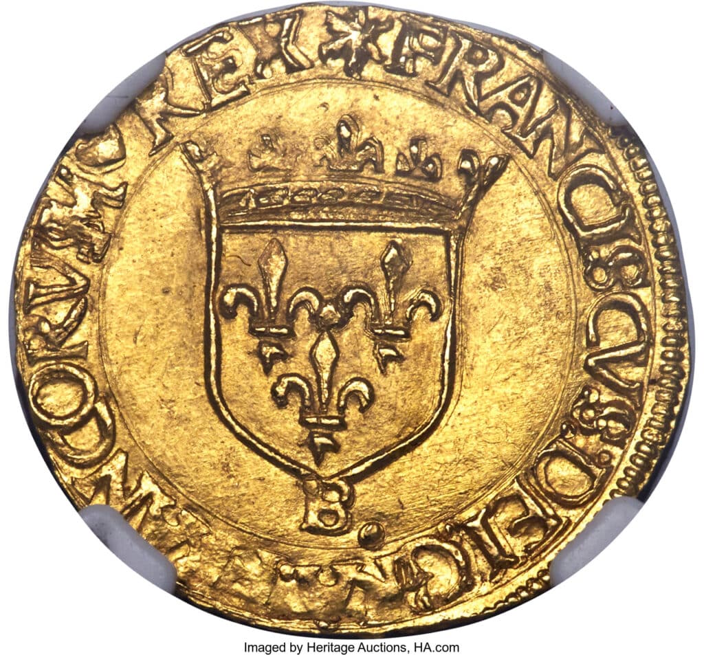 Avers Écu d'or "à la croisette" - François Ier - 1541-1547 - France — pièce en or