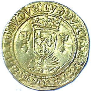 Avers Écu d'or au porc-épic de Bretagne - Louis XII 2e type - 1507 - France — pièce en or