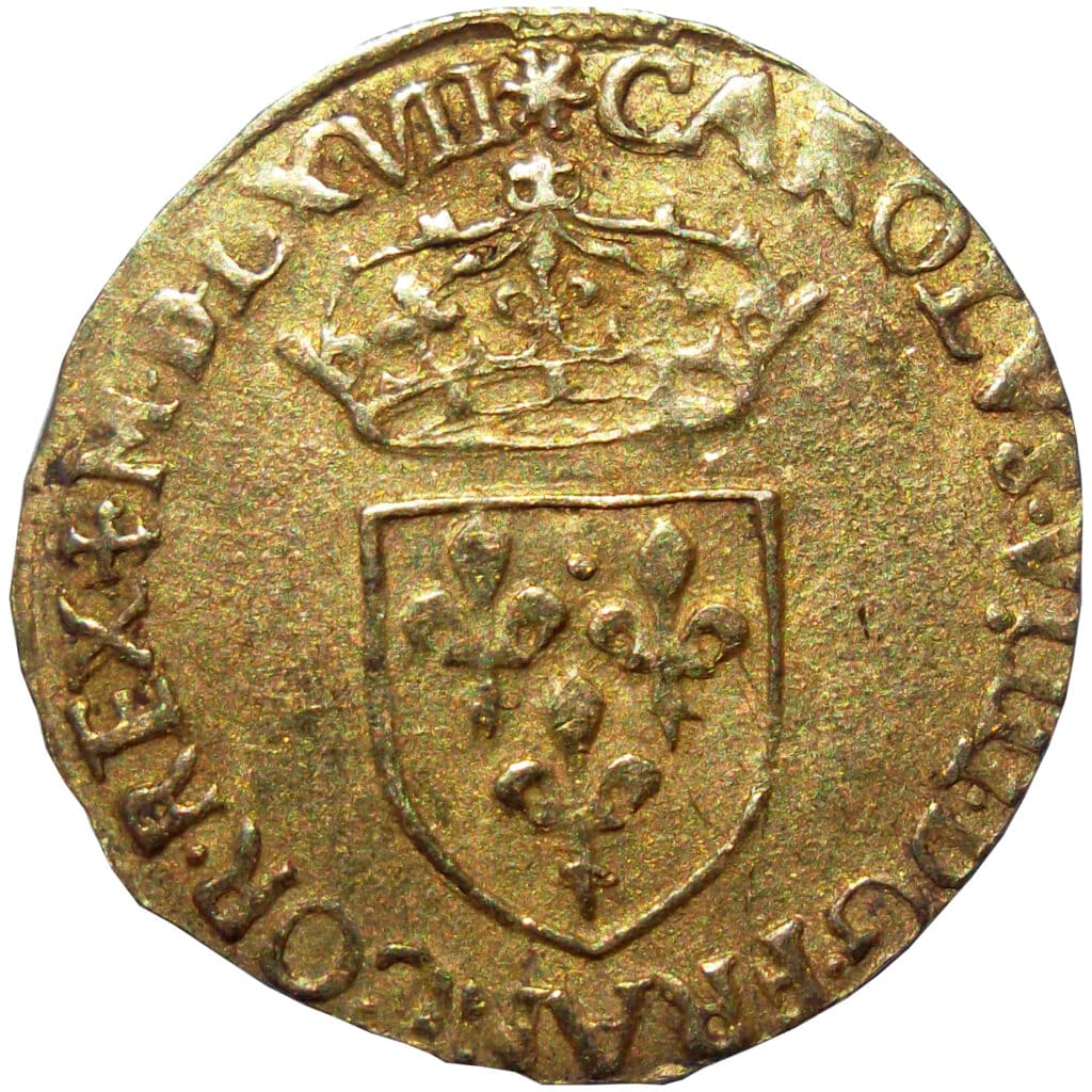 Avers Écu d'or au soleil - Charles IX 1er type - 1561-1574 - France — pièce en or