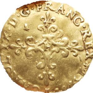 Avers Ecu d'or au soleil Henri III pour Charles IX 2eme type - 1575 - France — pièce en or