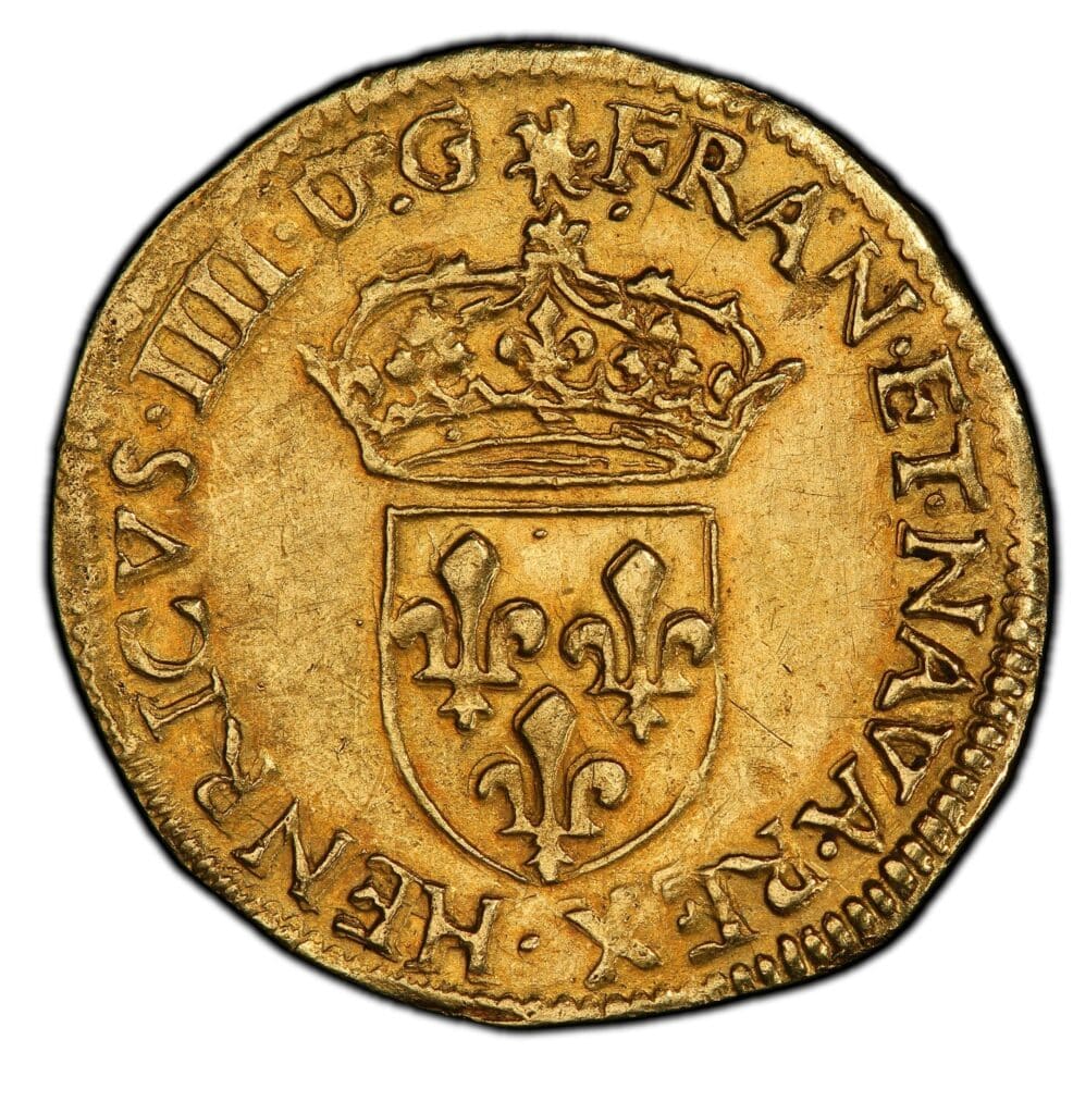 Avers Écu d'or au Soleil - Henri IV Type 1 - - France — pièce en or
