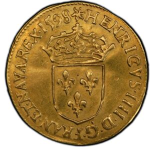Avers Écu d'or au Soleil - Henri IV Type 2 - - France — pièce en or