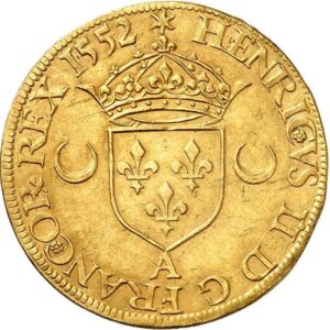 Avers Écu d'or aux croissants - Henri II - 1552 - France — pièce en or