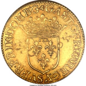 Avers Écu d'or - Gaston d'Orléans - 1639-1641 - Principauté de Dombes
 (France - États) — pièce en or