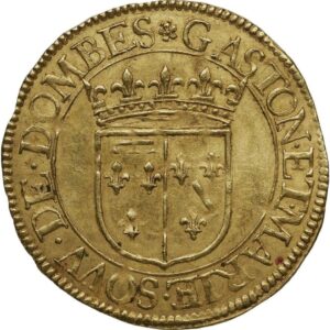 Avers Écu d'or - Gaston et Marie - 1627 - Principauté de Dombes
 (France - États) — pièce en or