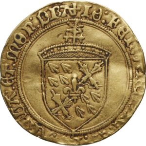 Avers Écu d'or - Jean Ferrier - 1499-1521 - Archevêché d'Arles
 (France - États) — pièce en or