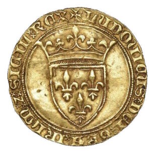 Avers Écu d'or - Louis II 2e type - 1384-1417 - Comté de Provence
 (France - États) — pièce en or