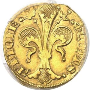 Avers Florin d'or à la couronne - Jeanne de Naples - 1365-1367 - Comté de Provence
 (France - États) — pièce en or