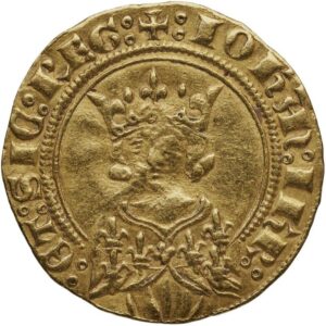 Avers Florin d'or à la tête - Jeanne de Naples - 1362-1382 - Comté de Provence
 (France - États) — pièce en or