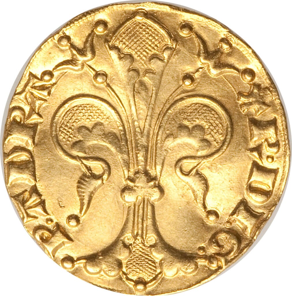 Avers Florin d'or - Raymond V - 1340-1393 - Principauté d'Orange
 (France - États) — pièce en or
