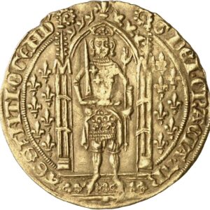 Avers Franc à pied - Guillaume IV - 1348-1380 - Abbaye de Saint-Oyen
 (France - États) — pièce en or