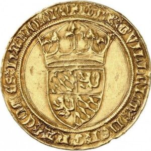 Avers Gold Crown - William III of Bavaria - 1356-1389 - Comté de Hainaut
 (France - États) — pièce en or