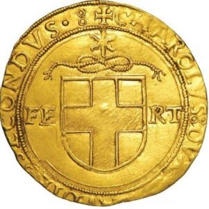 Avers Gold Ecu - Charles III - 1504-1553 - Savoie (France)
 (France - États) — pièce en or