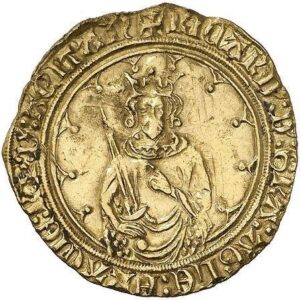 Avers Hardi d'or - Richard II - 1377-1399 - Duché d'Aquitaine
 (France - États) — pièce en or