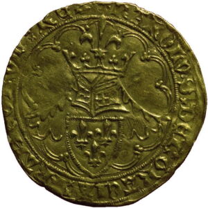 Avers Heaume d'or - Charles VI - 1417 - France — pièce en or
