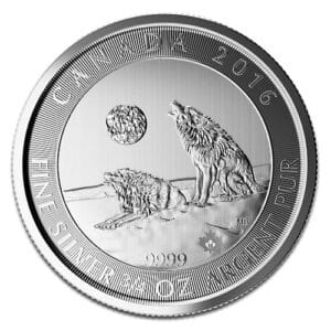Hurlement des Loups en Argent - 23,33 g (3/4 Oz) - Canada Face