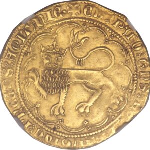 Avers Léopard d'or - Édouard IV le prince noir - 1362-1372 - Duché d'Aquitaine
 (France - États) — pièce en or