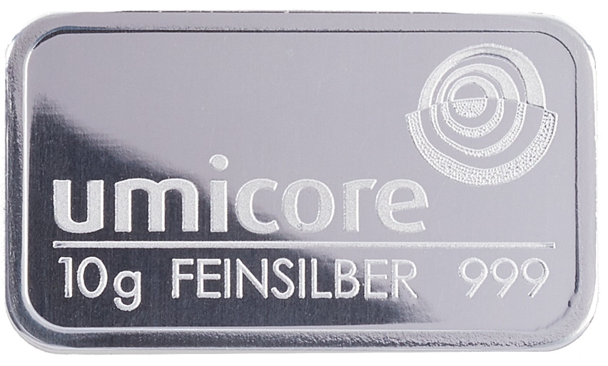 Lingots d'Argent 10 Grammes - Lingot Umicore