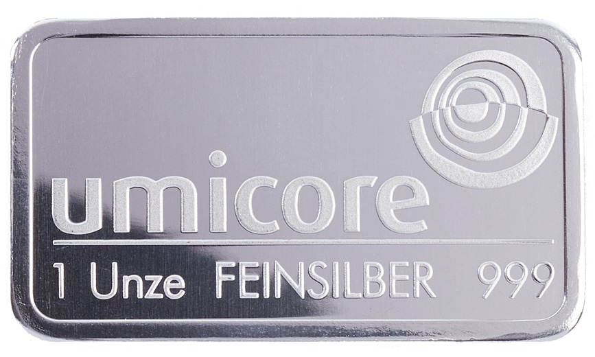 Lingots d'Argent 1 Once - Lingot Umicore