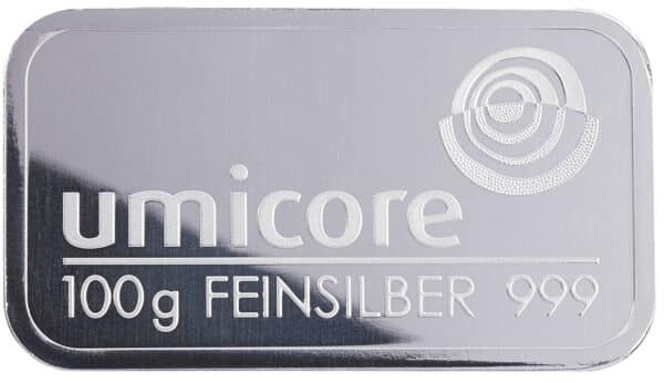 Lingots d'Argent 100 Grammes - Lingot Umicore