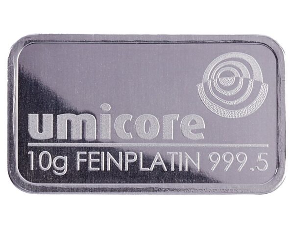 Lingots de Platine 10 Grammes - Lingot Umicore