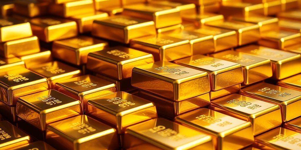 Lingots d'or brillants