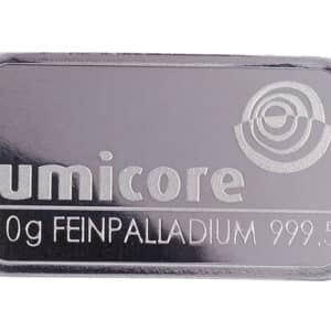 Lingots de Palladium 10 Grammes - Lingot Umicore