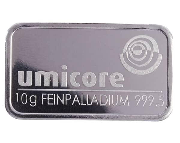 Lingots de Palladium 10 Grammes - Lingot Umicore