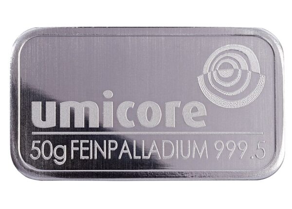 Lingots de Palladium 50 Grammes - Umicore