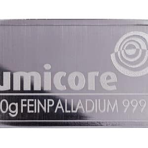 Lingots de Palladium 50 Grammes - Umicore