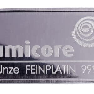 Lingots de Platine 1 Once - Lingot Umicore