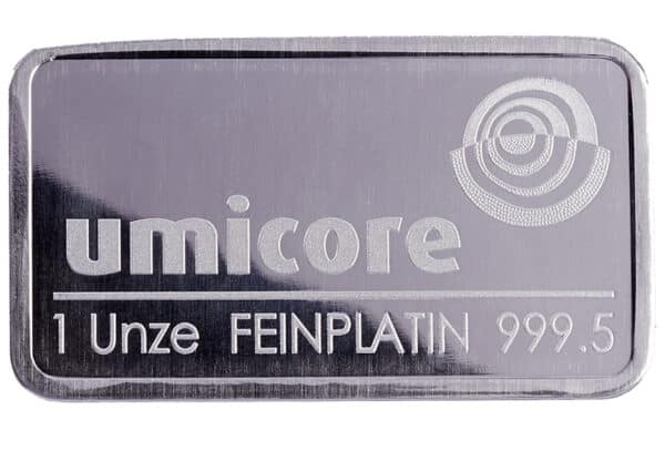 Lingots de Platine 1 Once - Lingot Umicore