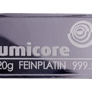 Lingots de Platine 20 Grammes - Lingot Umicore