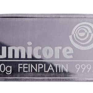 Lingots de Platine 50 Grammes - Lingot Umicore