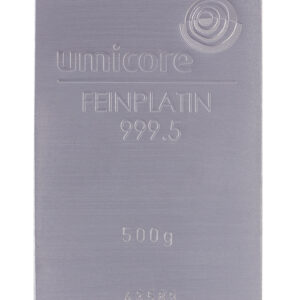 Lingots de Platine 500 Grammes - Lingot Umicore