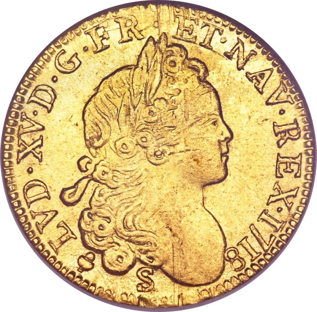 Avers Louis d'or à la croix du Saint-Esprit - Louis XV - 1718-1719 - France — pièce en or