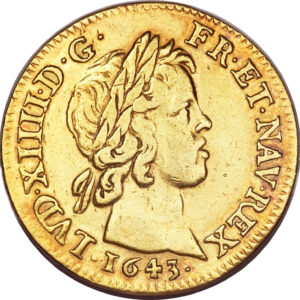 Avers Louis d'or à la mèche courte - Louis XIV - 1643-1656 - France — pièce en or