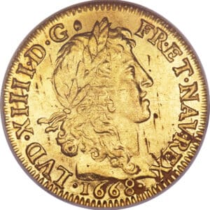 Avers Louis d'or à la perruque et aux huit L - Louis XIV - 1658 - France — pièce en or