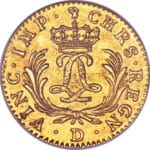 Louis d'or dit "mirliton" aux grandes palmes - Louis XV - 1724-1725 - France