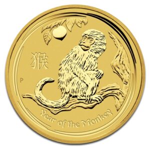 Lunar II Singe en Or - 7,78 g (1/4 Oz) - Australie Face